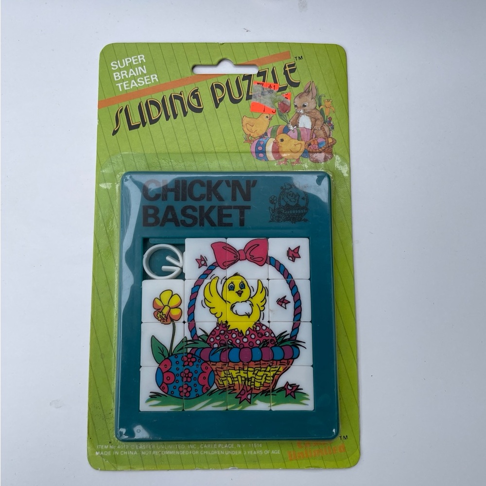 Vintage Chick’n’ Basket Easter-Themed Sliding Puzzle